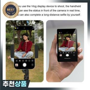 자석 마운트 브이로그 셀카 모니터 스크린 폰 후면 카메라 블루투스 연결 아이폰용 라이브