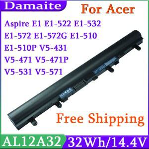 AL12A32 노트북 배터리 AL12A72 에이서 V5 431 551 571 471G 571P 6726 Aspire E1 572 510P 522