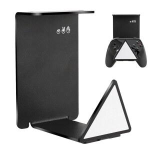 책상용 VKheroKV HC128 헤드폰 홀더 행거, 접착 스트립 포함, PS4/PS5/Xbox/PC/Mac/헤드폰용 범용 헤드셋 스탠드 게임 컨트롤러 행거(삼각형)