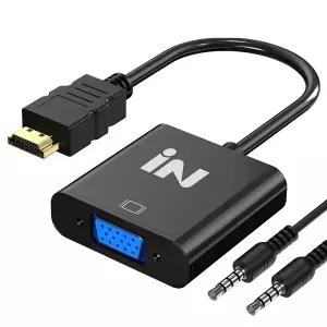 무배 HDMI to VGA(RGB) 컨버터 오디오지원 노트북 PC 모니터 미러링 화면복제 확장변환기젠더 HVC03W