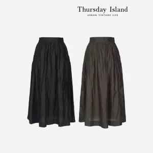 [Thursday Island] 타소재 셔링 스커트(T236MSK134W)