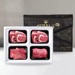 갤러리아 서경한우 선물세트 알뜰5호 1등급 (등심,등심,불고기,국거리) * 400g