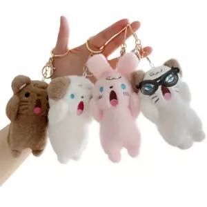 수영 가방 동물 인형 키링 4종 음파 스윔 곰 토끼 고양이 강아지 백참 응원 열쇠 고리 키홀더 굿즈 백팩
