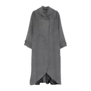 엠포리오아르마니 그레이 숄 칼라 싱글 버튼 코트 EW002309 TE15787O8003