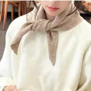 여성 스카프 삼각반다나 울니트 삼각스카프 헤어커치프