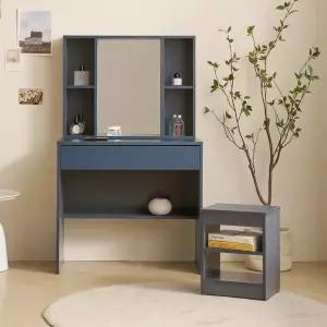 파로마 네오 클린디 800 거울 수납 화장대 스툴 세트 NEO1657