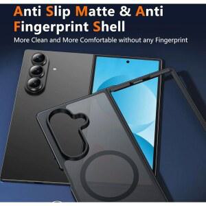 핸드폰케이스 UYUXIO 마그네틱 휴대 전화 케이스 갤럭시 Z Fold 7 마그넷 슬림 견고한 반투명 커버가있는 무선 충전