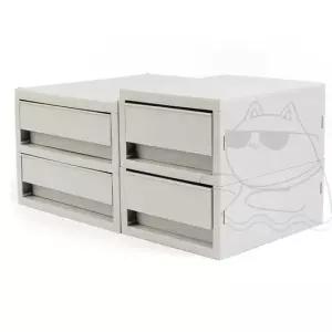 서랍 소품정리함 2단 모듈형 책상 오거나이저 다용도 정리함 모듈형 오거나이저 화장대