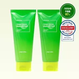 [진정 보습] 미고가 그린허니팩 150g 2통 녹두 오이 꿀팩