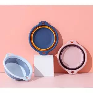 실리콘 접이식 세숫대야 세수대야 바스켓 10L 다라이 족욕통 물통