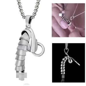 고추목걸이 남성용 곧휴목걸이 틱톡릴스 기괴한 캐주얼목걸이 패션 실버 특이한 페퍼