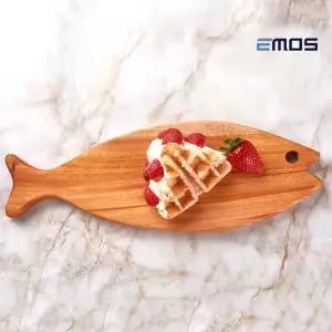 [EMOS] 이모스 마호가니 통원목 플레이팅 물고기 도마