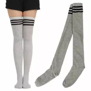 사계절 코디 무릎 양말 1p 니삭스 그레이 골프 교복 필라테스 스타일 3선 오버 종아리