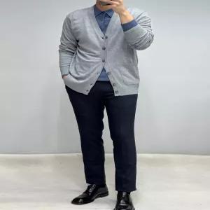[바쏘옴므]간절기 슬림핏 그레이 남성 정장가디건 WSY3GW31AGR