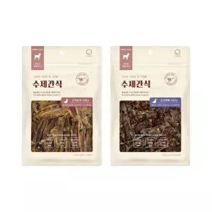 굿데이 수제간식 400g 오리목뼈/오리날개 