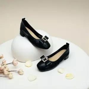 [갤러리아] 고세 데일리 여성 스퀘어 리본 밴딩 펌프스 OZP5F032 블랙 3cm