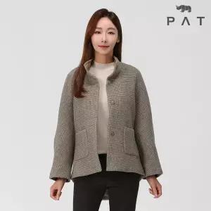 [PAT 여성] 하이넥 패턴 숏 코트_1H81115