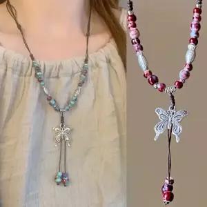 네이블 모리룩 오리엔탈 나비 물고기 목걸이