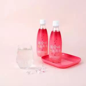 자연드림 복숭아 탄산음료 복숭아톡톡 350ml 24개입