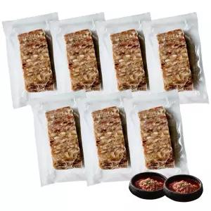 심가네 제주 흑돼지 편육 제주도 국내산 흑 마늘 돼지 순살 껍데기 야식 안주 소분포장 편육 7팩+새우젓2팩