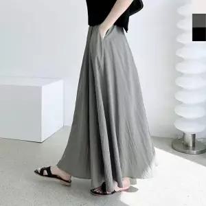 [샵앤] [무료배송] 여성 하객룩 오피스룩 체형커버 롱 스커트 3종 균일가 WDM-WSK