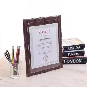[보리보리/오너클랜]크라운 허가증 상장 액자(A4) 벽걸이 탁상액자 월넛