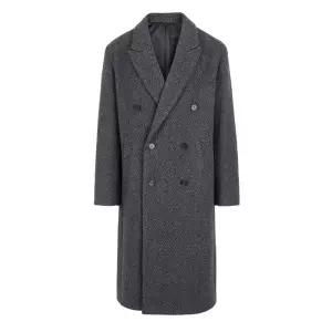 [바쏘옴므]울 블렌디드 세미오버 더블 코트 (WSX4CD70A)