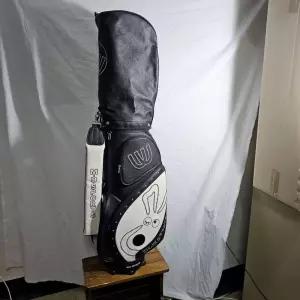 중고 MU Sports 엠유스포츠 골프백 골프가방캐디백 합성피혁 블랙화이트 여성용 5구 41156