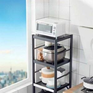 밥솥레일선반 오븐 수납장 거치대 1단 슬라이드 슬라이딩 3단 전자렌지 1 30cm 밥솥장 다이 철제 렌지대