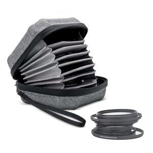 JJC 10 포켓 하드 쉘 렌즈 필터 백 최대 95mm, 방수 및 방진, 마이크로파이버 클리닝 천으로 원형 필터를 촬영할 수 있는 카메라 파우치 휴대용 케이스