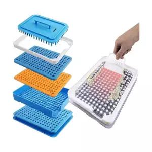 알약 캡슐 충진기 블루 깔대기 약국 공캡슐 보드 1. 세트 0호