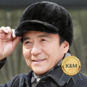 패션 겨울 패션 할아버지 100%  밍크 모피 모자 천연 따뜻한 밍크 모피 캡 남성 좋은 품질 진짜 밍크 모피