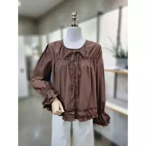 [갤러리아] ABFZ[3컬러]넥리본 프릴 블라우스(ABZ4HB40)