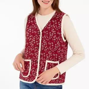 유니미스 엄마 할머니 김장조끼 중년 여성 봄가을 플라워 베스트