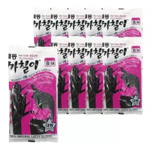 대동 까칠이 블랙 중형 M 라텍스 미용 장갑 10켤레 다용도장갑 깔깔이장갑 파마장갑 미용실장갑