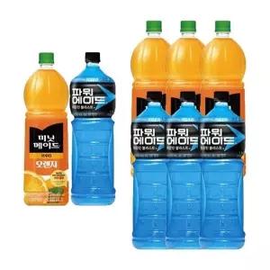 미닛메이드 프루티 오렌지 1.5L 3개+파워에이드 1.5L 3개