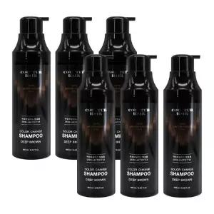 꾸띄르헤어 스킨락토7714 컬러체인지 염색샴푸 진갈색 190mlX6개