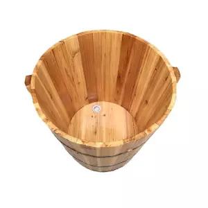 편백나무욕조 히노끼 가정용 반신욕 간이 편백 욕조 반신욕기-50x50cm(커버제외)