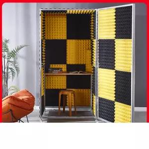 노래 연습 1인방음부스 이동식 간이 녹음실 독서실 방음부스 - 105x80x200cm