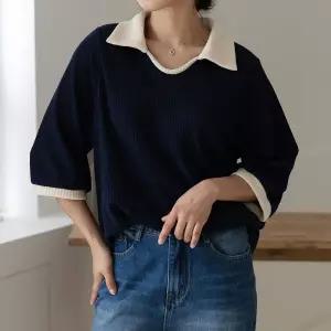 [엘리시아] 30% 할인 특가 퓨인 와플 카라 칠부 T