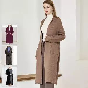 [로코엘라]폴인 울 블렌디드 숄카라 여성 니트 코트_P406023923