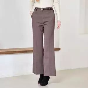 [로코엘라]셀핏 울 블렌디드 세미플레어 벨티드 여성 팬츠_P406027791