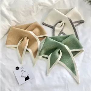 여성 인기 머플러 머플러 신상품 삼각 쁘띠 니트