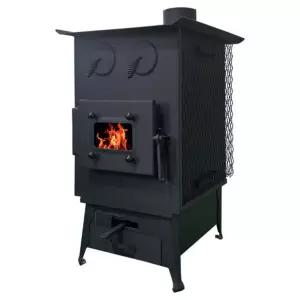 국산 고품질 장작 화목난로 실내 난방 45평 안전망 사각난로