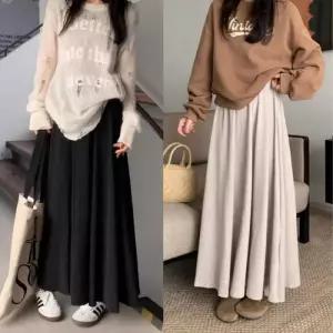 여성 라렉 홈웨어 롱 겨울 99 플레어 임부목 빅 봄 77 스커트 치마 플리츠 사이즈 가