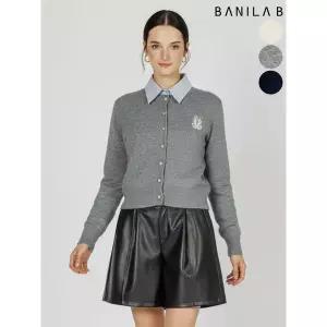 [하프클럽/바닐라비]여성 자수 카라 가디건