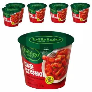 비비고 매운 컵떡볶이 6개 110g 식사 즉석요리 중식 외식 정식 간편요리