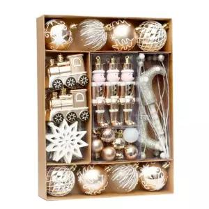 북유럽 크리스마스트리 오너먼트 세트 장식 볼 샴페인 골드 실버