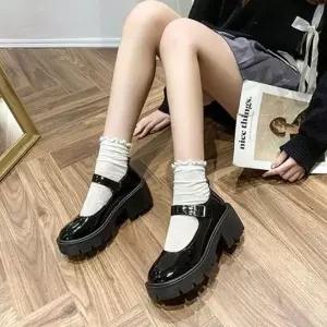 데일리 캐주얼 여성 통굽 펌프스 로퍼 키높이 구두-WCE11E0