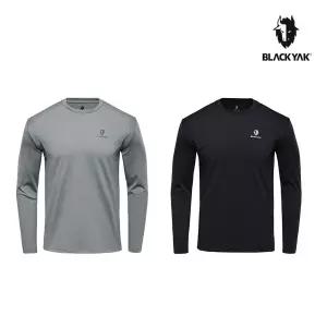 [블랙야크]남성 크루핏 기모 라운드티 베이직한 디자인 남성용 기모 라운드티셔츠 1BYTSW4012